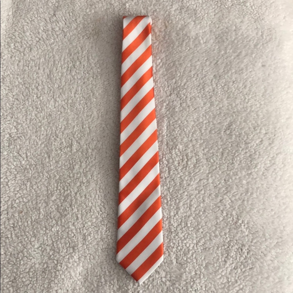 Orange and White tie
